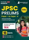 JPSC Prelims Exam (Paper I & II) Exam 2023 (English Edition) - 15 Full Length Mock Tests (1000 Solved Questions) with Free Access to Online Tests