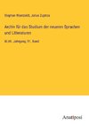 Archiv für das Studium der neueren Sprachen und Litteraturen