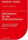 Definitionen für die Zivilrechtsklausur