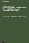 Kritische Vierteljahresschrift für Gesetzgebung und Rechtswissenschaft, Band 61, Heft 1, Dritte Folge. Band 25, Heft 1