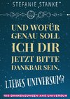 Und wofür genau soll ich dir jetzt bitte dankbar sein, liebes Universum?