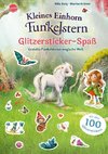 Kleines Einhorn Funkelstern. Glitzersticker-Spaß. Gestalte Funkelsterns magische Welt