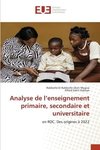 Analyse de l¿enseignement primaire, secondaire et universitaire