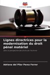 Lignes directrices pour la modernisation du droit pénal matériel