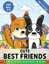 Cute best friends Coloring Book for Kids