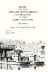 Notes on German Preparations for the Invasion of the United Kingdom