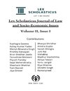 Lex Scholasticus Journal of Socio-Economic Issues (Volume II - Issue I)