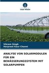 ANALYSE VON SOLARMODULEN FÜR EIN BEWÄSSERUNGSSYSTEM MIT SOLARPUMPEN