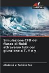 Simulazione CFD del flusso di fluidi attraverso tubi con giunzione a T, Y e y