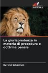 La giurisprudenza in materia di procedura e dottrina penale