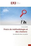 Précis de méthodologie et des citations