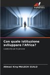 Con quale istituzione sviluppare l'Africa?