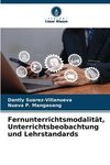 Fernunterrichtsmodalität, Unterrichtsbeobachtung und Lehrstandards