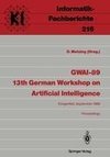 GWAI-89 13th German Workshop on Artificial Intelligence