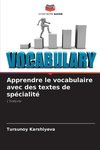 Apprendre le vocabulaire avec des textes de spécialité