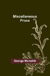 Miscellaneous Prose