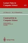 Constructivity in Computer Science