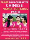 Learn Mandarin Chinese Four-Character Chinese Names for Girls (Part 8)