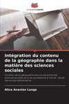 Intégration du contenu de la géographie dans la matière des sciences sociales