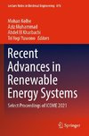 Recent Advances in Renewable Energy Systems