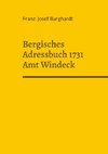 Bergisches Adressbuch 1731 Amt Windeck