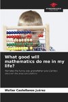 What good will mathematics do me in my life?