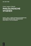 Philologische Studien, Band 1, Teil 1, Vergleichende Bearbeitung der Griechischen und Lateinischen Partikeln, 1: Die Adverbien