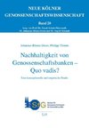 Nachhaltigkeit von Genossenschaftsbanken - Quo vadis?