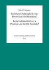 Rechtliche Zulässigkeit einer Positivliste für Heimtiere?