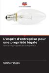 L'esprit d'entreprise pour une propriété légale