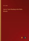 How to Teach Reading in the Public Schools