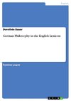 German Philosophy in the English Lexicon