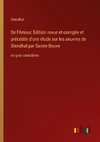 De l'Amour; Édition revue et corrigée et précédée d'une étude sur les oeuvres de Stendhal par Sainte-Beuve