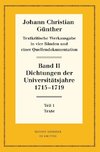 Dichtungen der Universitätsjahre 1715-1719