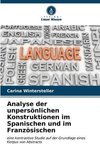 Analyse der unpersönlichen Konstruktionen im Spanischen und im Französischen