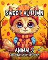 Sweet Autumn Animals Coloring Book for Kids