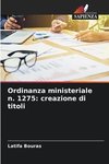 Ordinanza ministeriale n. 1275: creazione di titoli