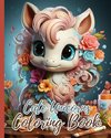 Cute Unicorns Coloring Book For Kids