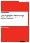 Wozu dienen Wahlen in autokratischen Regimen? Ein Ländervergleich zwischen Ägypten und Belarus