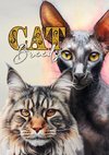 Cat Breeds Coloring Book for Adults