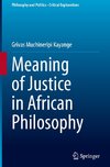 Meaning of Justice in African Philosophy