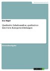 Qualitative Inhaltsanalyse, qualitatives Interview, Kategorienbildungen