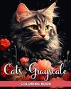 Cats Grayscale Coloring Book