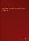 Relation du grand prix rendu à Beaune en août 1778