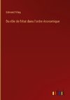 Du rôle de l'état dans l'ordre économique