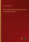 Des Aristoteles Lehre von den äussern und innern Sinnesvermögen