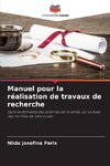 Manuel pour la réalisation de travaux de recherche