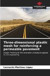 Three-dimensional plastic mesh for reinforcing a permeable pavement