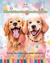 Adorables familles de chiots - Livre de coloriage pour enfants - Scènes créatives de familles de chiens attachantes