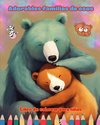 Adorables familias de osos - Libro de colorear para niños - Escenas creativas de familias de ositos entrañables